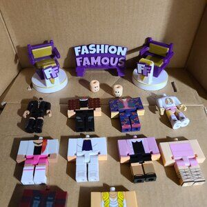 Roblox Celebrity Famous Fashion Bulk Lot (10 Celebrities, 2 Chairs) Figures